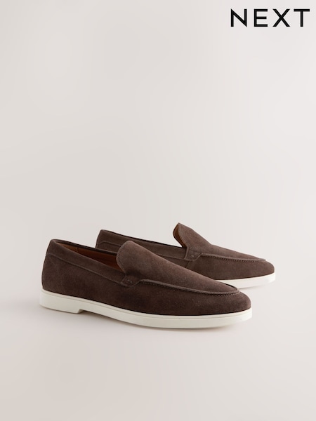 Brown Suede Loafers (F42472) | €60