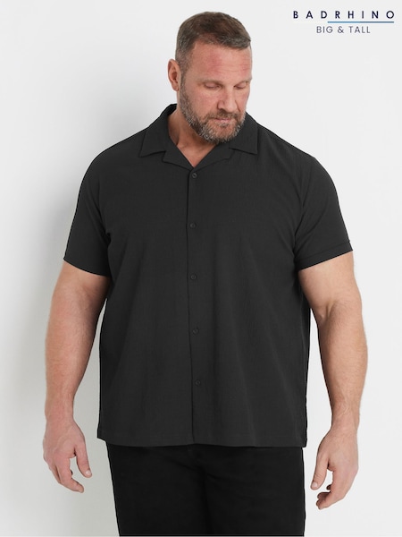 BadRhino Big & Tall Black Seersucker Shirt (F42517) | €42