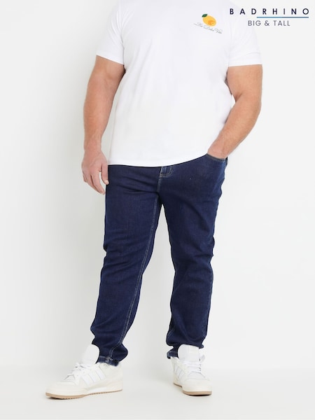Синій - BadRhino Big & Tall Super Стрейчевий В'язані джинси джинси (F42585) | 2 704 грн