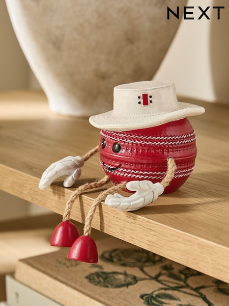 Red Cricket Ball Dangly Leg Ornament (F42655) | €13