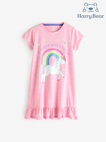 Harry Bear Pink Unicorn Rainbow Nightdress (F42696) | €18