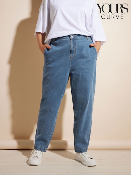 Yours Curve Blue Barrel Jeans (F42715) | €45