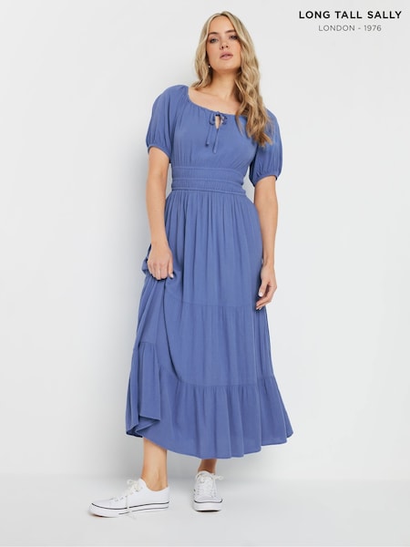 Long Tall Sally Blue Boho Tiered Dress (F42730) | kr614