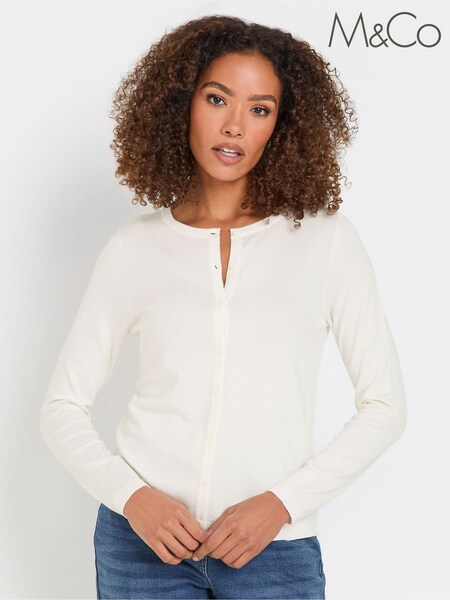 M&Co Knitted Long Sleeve Button Down Cardigan (F42741) | € 38