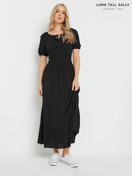 Long Tall Sally Black Boho Tiered Dress (F42744) | kr614