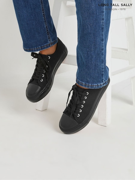 Черный - Long Tall Sally Canvas Mid Flatform Trainers (F42746) | €38