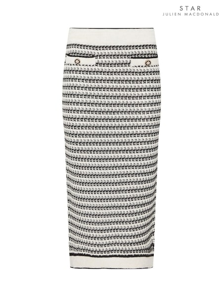 Star by Julien MacDonald Black Stripe Metallic Skirt (F42859) | 247 QAR