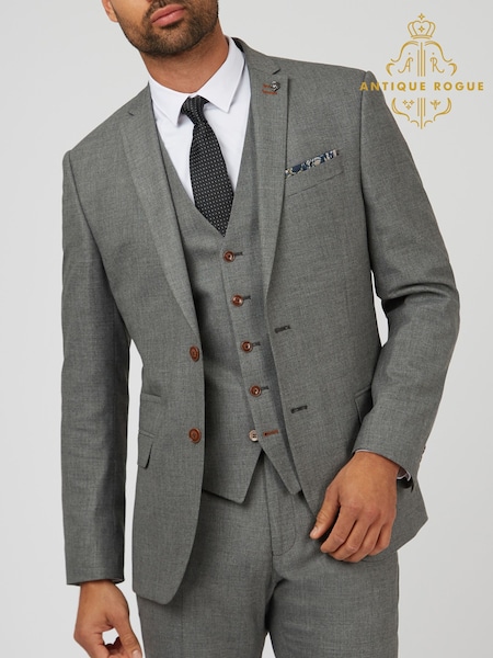 Antique Rogue Grey Blake Texture Jacket (F42873) | AED728
