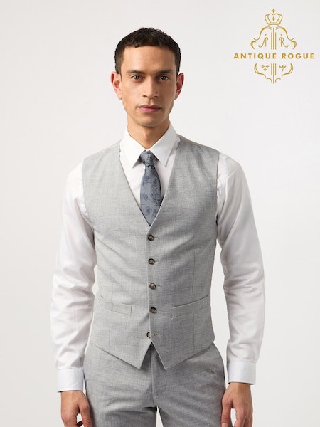 Antique Rogue Grey Montrose Pale Waistcoat (F42885) | €85