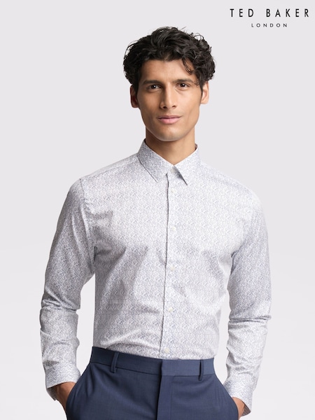 Ted Baker White Lyons Stencil 100% Cotton Shirt (F42925) | €101