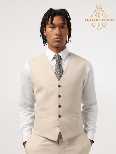 Antique Rogue Cream Blake Waistcoat (F42930) | €98