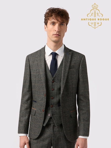Antique Rogue Grey Emerson Herringbone Jacket (F42934) | €185