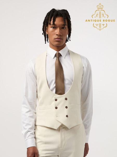 Antique Rogue Cream Blake Waistcoat (F42969) | €98
