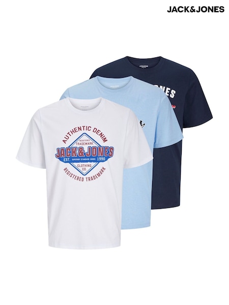 JACK & JONES 3 Pack Short Sleeve Printed T-Shirts (F42978) | 42 €