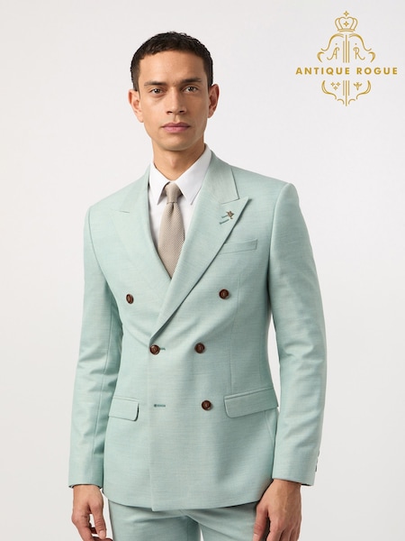 Antique Rogue Blue Slim Seafoam Texture DB Jacket (F42984) | €177