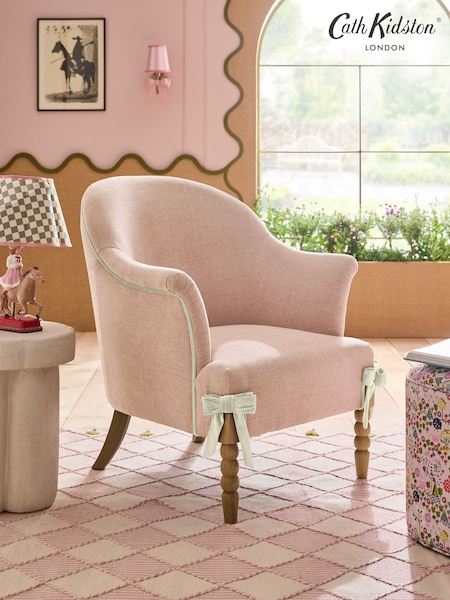 Cath Kidston Rose Thread Pink Chenille Chair Rodeo Accent Chair (F43005) | €503