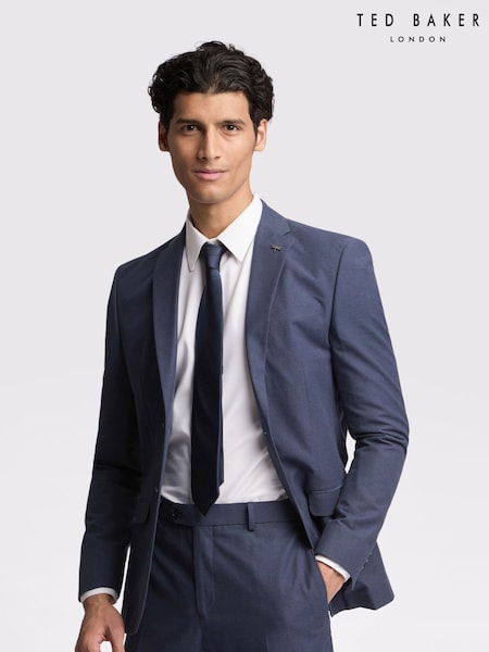 Ted Baker Blue Slim Coxon Cotton Linen Jacket (F43100) | €330