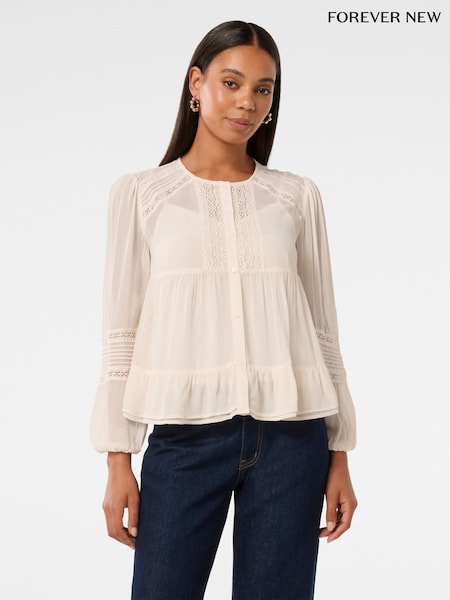 Forever New Hartley Lace Trim Top (F43132) | 84 €
