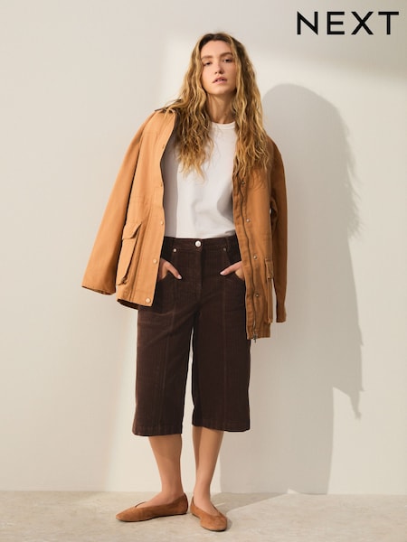 Brown Washed Cord Shorts (F43151) | R$ 225