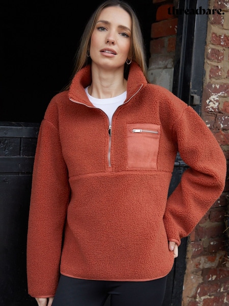 Оранжевый - Threadbare Half Zip Borg Fleece (F43174) | €48
