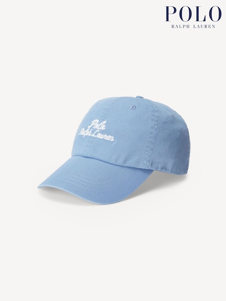 Polo Ralph Lauren Blue Embroidered Logo Cotton Twill Ball Cap (F43210) | €101