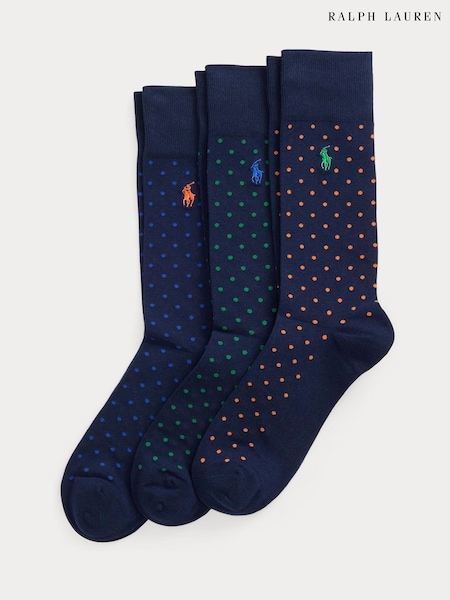 Ralph Lauren Multi 100% Cotton Socks 3 Pack (F43291) | €40