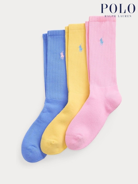 Polo Ralph Lauren Multi Ribbed 100% Cotton Socks 3 Pack (F43292) | €40
