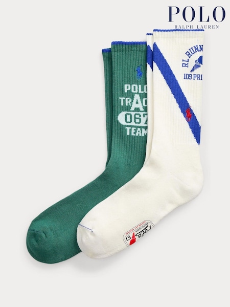 Polo Ralph Lauren Multi Crew 100% Cotton Socks 2 Pack (F43298) | €35