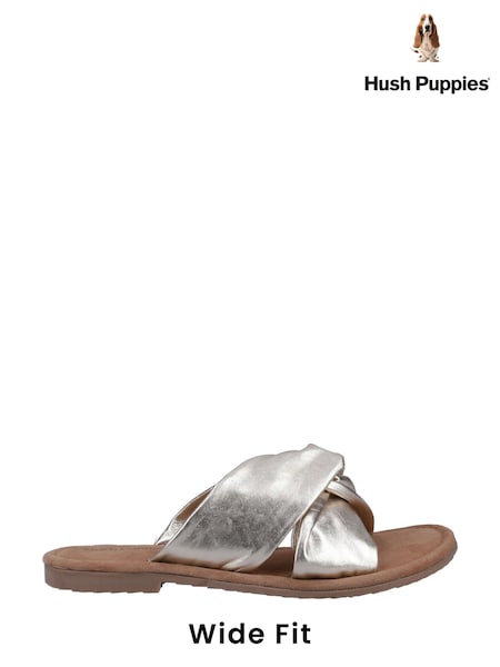 Argint/Argintiu - Sandale Hush Puppies Amy cu talpă extra lată (F43311) | 320 LEI