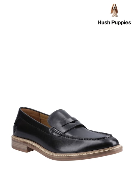 črna - Hush Puppies Benedict Black Loafers (F43329) | € 118