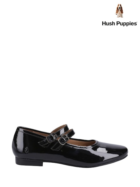 Hush Puppies Nancy Mary Jane Black Ballerina Shoes (F43353) | €86