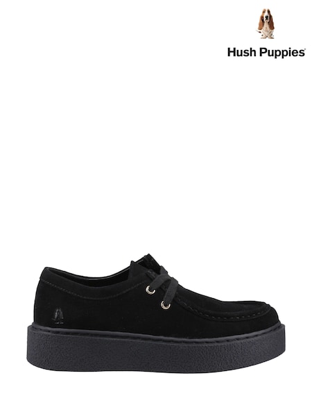 Hush Puppies Bridie Suede Mocc Toe Black Boots (F43362) | €102