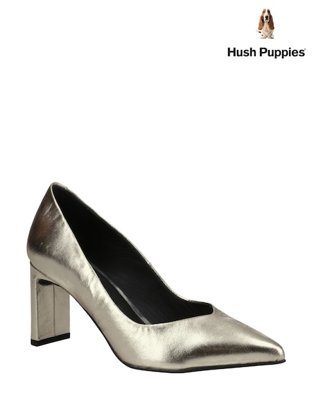 Hush Puppies Gold Olivia Leather Court Sandals (F43397) | €113