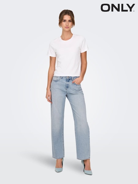 ONLY Mid Waist Straight Fit Jeans (F43472) | 223 LEI