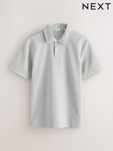 Grey Heritage Brushed Pattern Polo Shirt (F43492) | €39