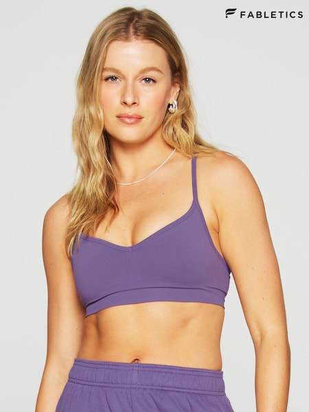 Fabletics Purple Sleek Seamless Low Impact Bra (F43554) | €40