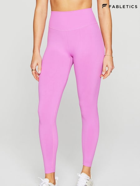 Fabletics Pink Sleek Seamless High Waisted Leggings (F43555) | ₪251