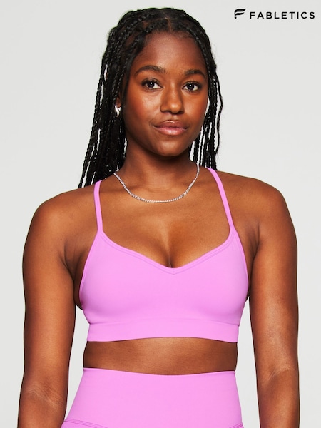 Fabletics Pink Sleek Seamless Low Impact Bra (F43569) | €42