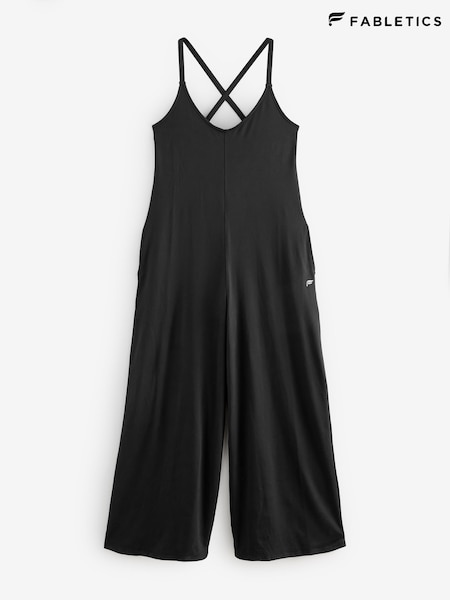 Fabletics Black Cloud Jersey Wide Leg Onesie (F43570) | € 125