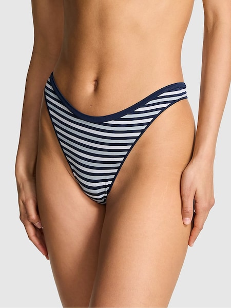 Victoria's Secret PINK Noir Navy Blue Mini Scoop Thong Seamless Knickers (F43619) | €10.50