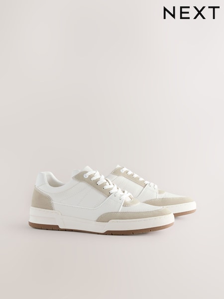 Neutral Smart Casual Trainers with Suede Trim (F43708) | €45