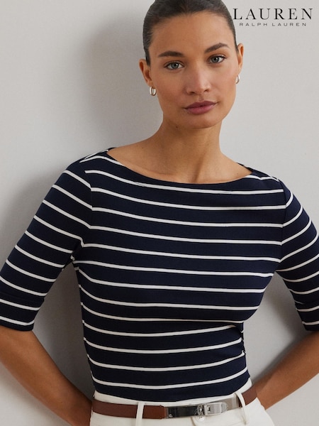 Lauren Ralph Lauren Judy Stretch Cotton Boatneck Top (F43710) | 4,146 UAH