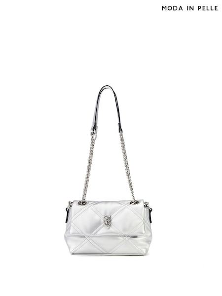 Moda in Pelle Small Silver Ellie Quilted Cross-Body Bag (F43737) | R$ 485