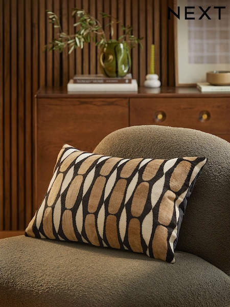 Cut Velvet Geo Cushion (F43750) | ‏137 ر.ق.