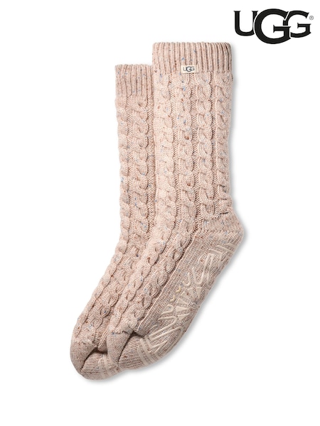 UGG Cream Elowyn Knit Fleece Lined Socks (F43751) | €44