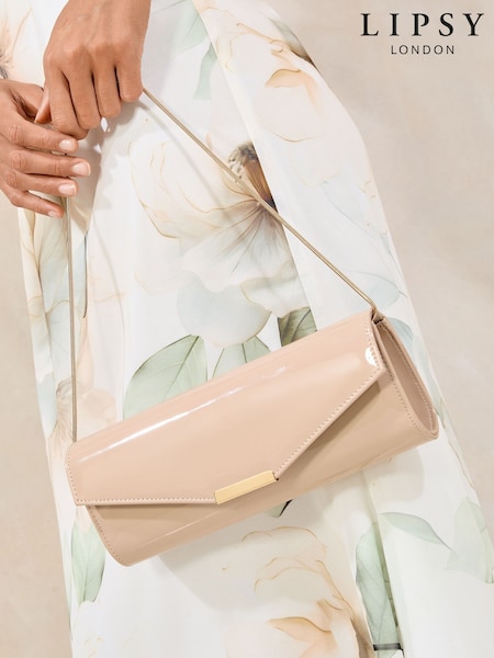 Nude - Lipsy Slim Clutch Bag (F43761) | 164 LEI