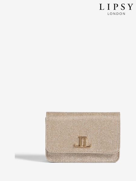 Lipsy Gold Glitter Mini Phone Cross-Body Bag (F43776) | €37
