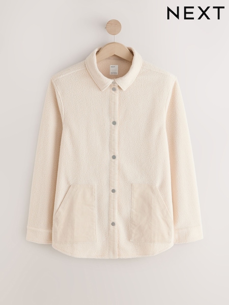 Cream Fleece Shacket (F43844) | €45