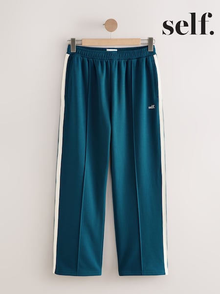 Teal Blue Wide Leg Joggers (F43885) | R$ 225