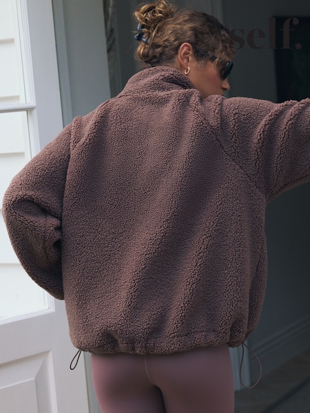 self. Brown Borg Popper Neck Jumper (F43891) | €50